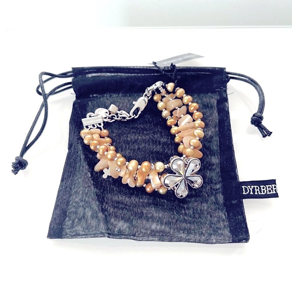 Dyrberg Kern Danish NEW gorgeous silver bracelet with Swarovski crystals.